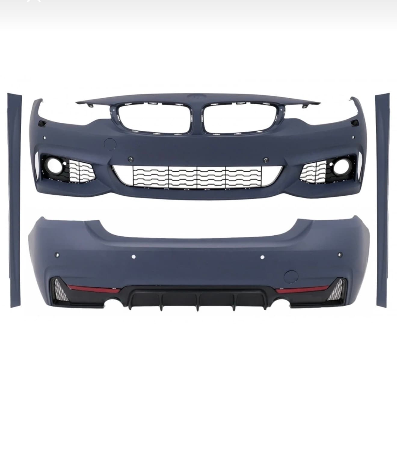 Pachet Exterior Complet compatibil cu BMW Seria 4 F32 F33 Coupe Cabrio (2013-2019) Sport Design